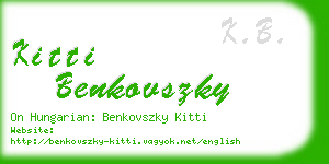 kitti benkovszky business card